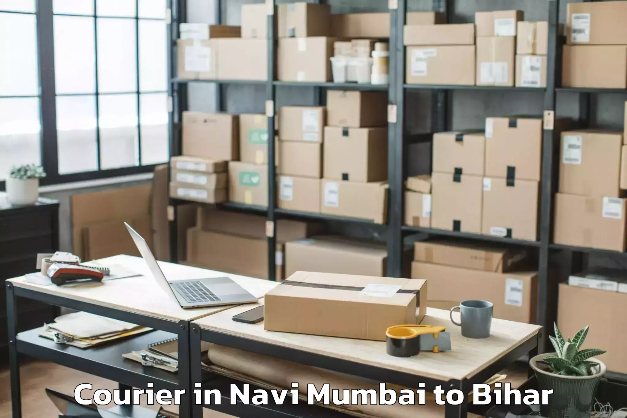 Professional Navi Mumbai to Lauria Nandangarh Courier